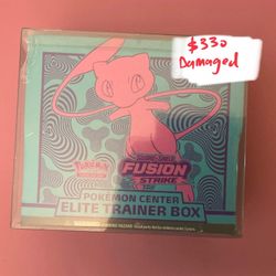 DAMAGED Pokemon Center Fusion Strike Elite Trainer Box 