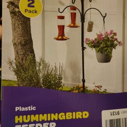2 Hummingbird Feeders With Cleaning  Brushes New