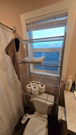 Chrome Over the toilet organizer
