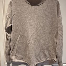 Madewell Size XS beige tan sweater sides indent 