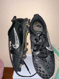Nike Softball Cleats Black with Yellow Accents
