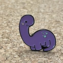 Purple Dino Enamel Pin