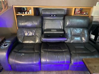 Dark leather electric c