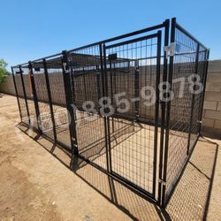 Extra Large Heavy Duty Dog Kennel Cage With 3 Stalls 15x7x6 New! 