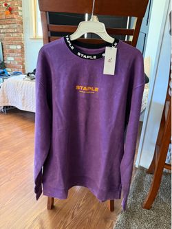 XL Purple Staple Crewneck
