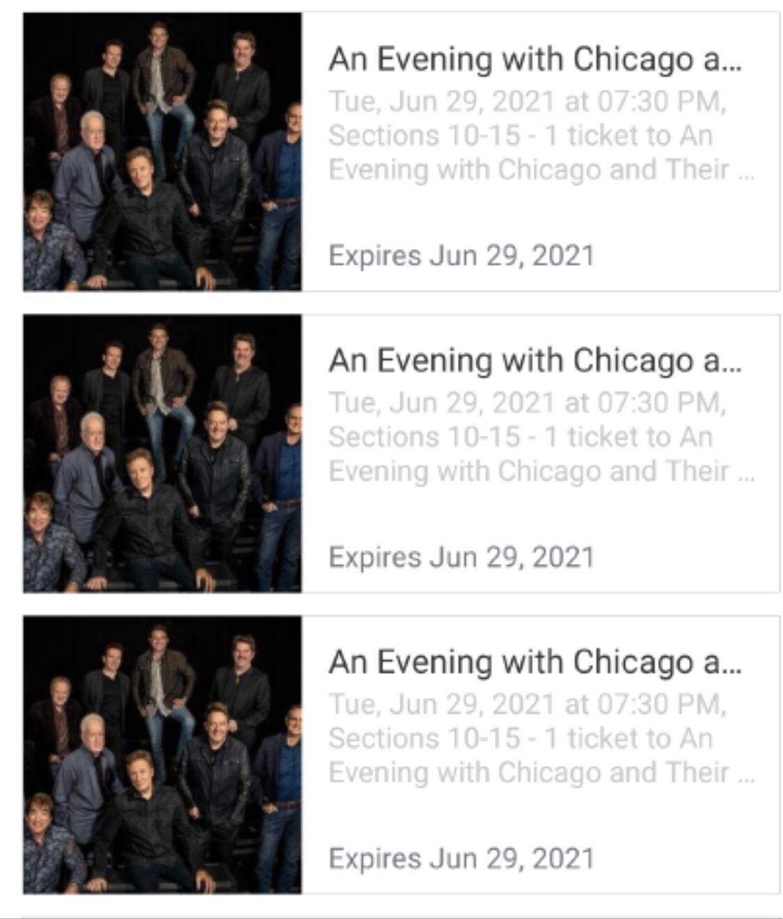 Tickets / Chicago