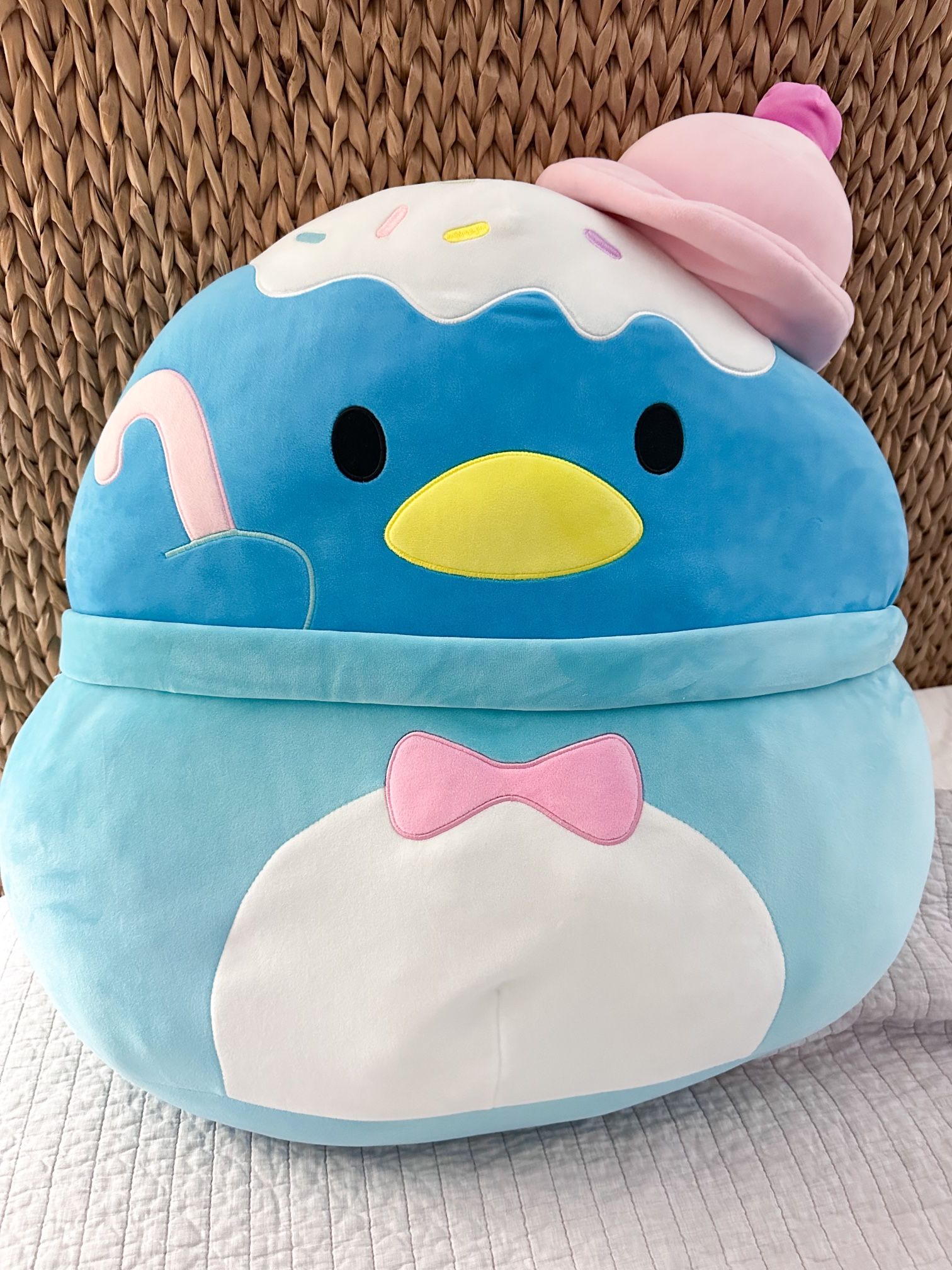 GIANT Squishmallow Hello Kitty Tuxedo Sam Sanrio Penguin Stuffed Animal Toy Kids HUGE! LIKE NEW