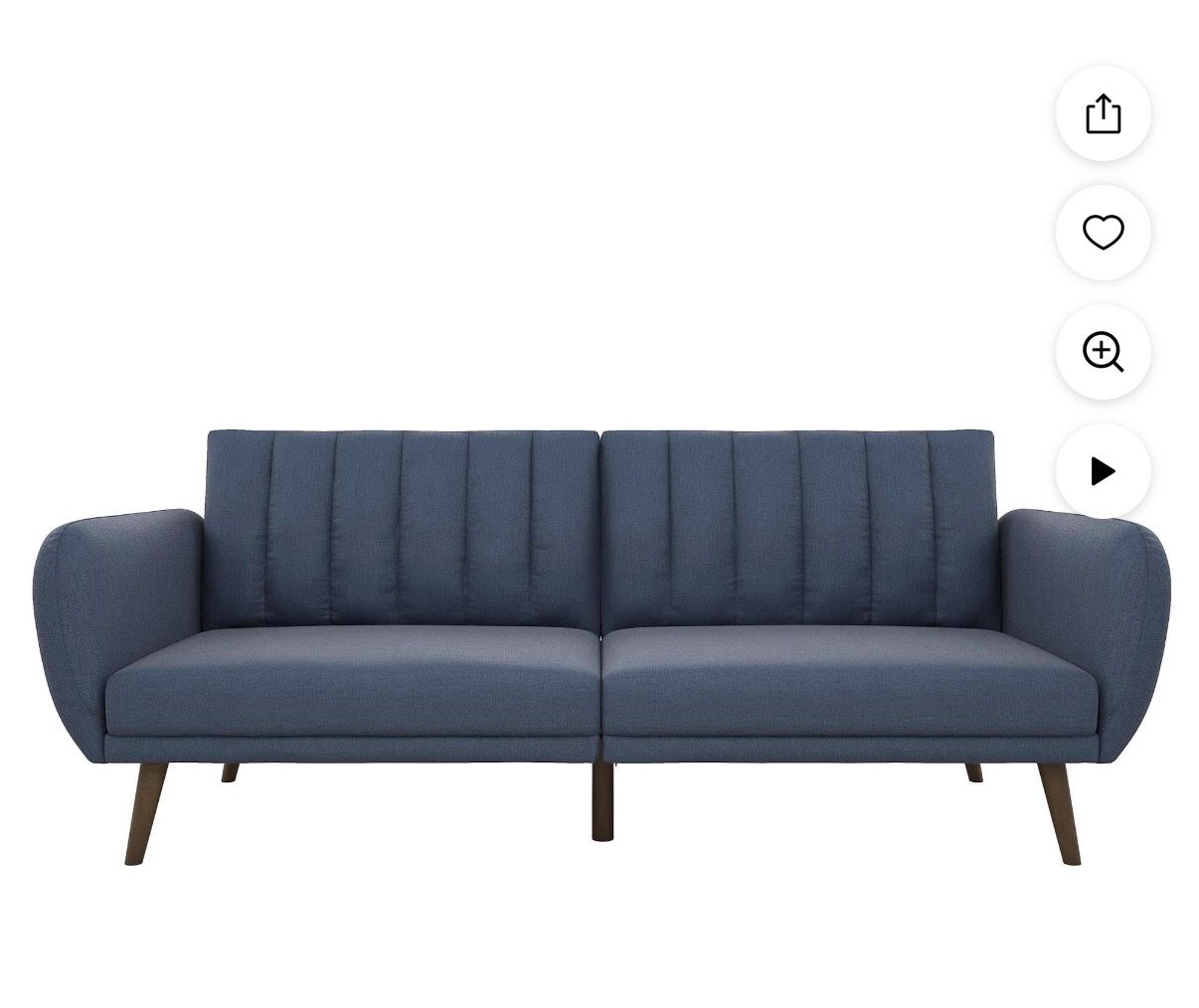 Blue Linen Futon