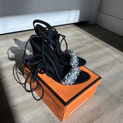 Brand NEW Diamond Lace-Up Stiletto Heels in Women size 6.5