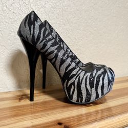 Charlotte Russ Zebra Heels 
