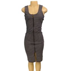 Almost Famous Sz M Blue White Dress