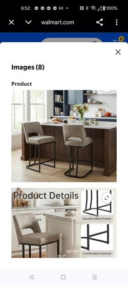 SET OF 4  Modern Bar Stools for Kitchen Island & Counter Footrest with Sturdy Metal Legs - brand new