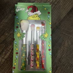 Dr. Seuss The Grinch Makeup Brush Set - Green, Red, Yellow
