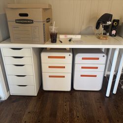 White IKEA Desk