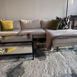 Modern Low Profile Sectional Couch