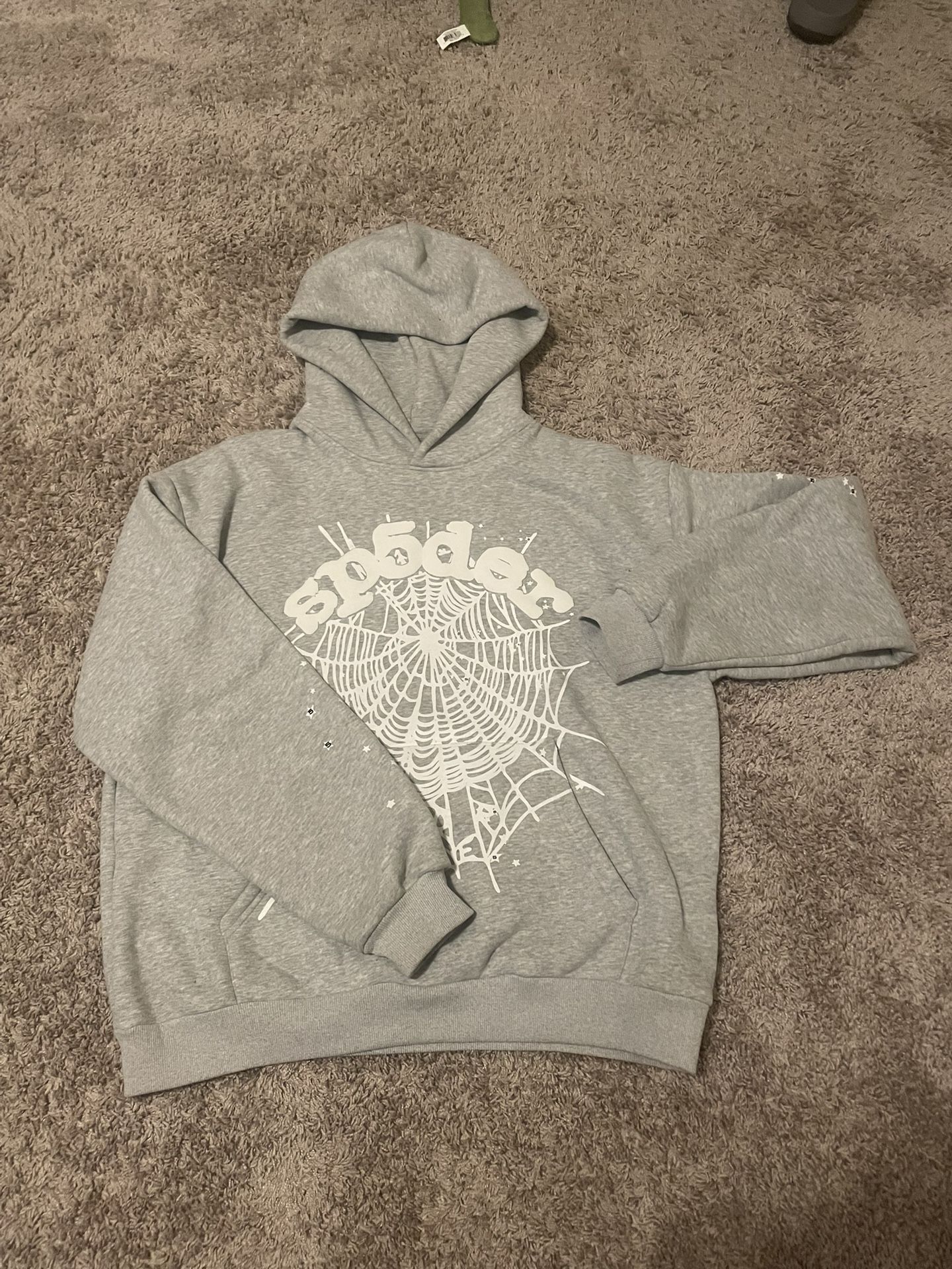 Grey OG Web Sp5der hoodie