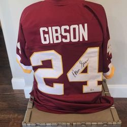 COA Antonio Gibson Autographed Washington Football Jersey BECKETT Witnessed