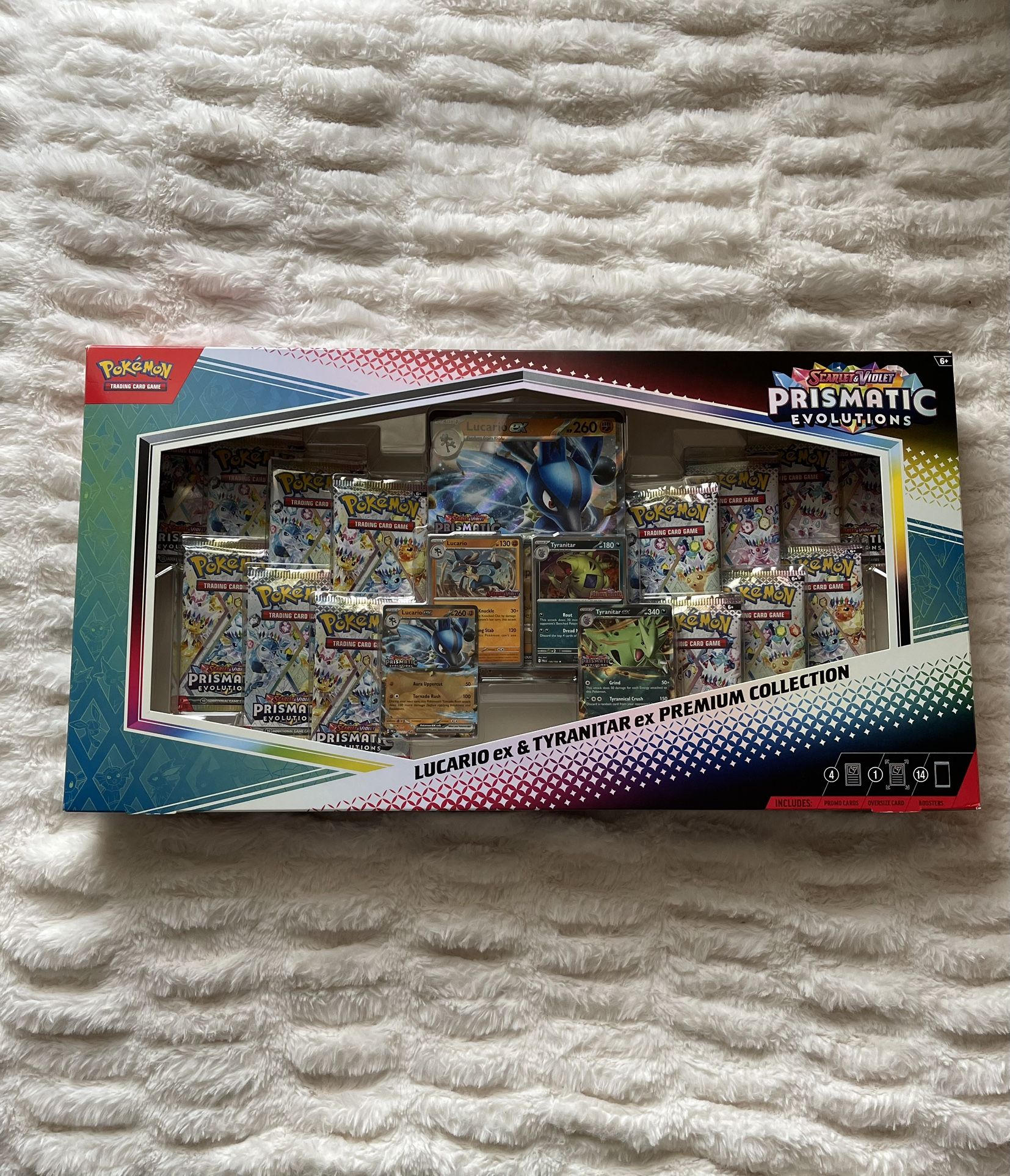 Pokemon Prismatic Evolutions Lucario ex & Tyranitar ex Premium Collection (Sam's Club Exclusive)
