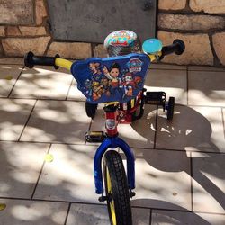 Paw Patrol Bike With Training Weels 