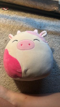 cute pink cow plush