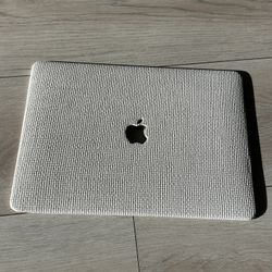 MacBook Air 13 Inch Case2022 2021 2020 2019 2018 Release A1932 A2179 M1 A2337 Touch ID,Woven Fabric Textured Elegant Leather Plastic Hard Shell Case 