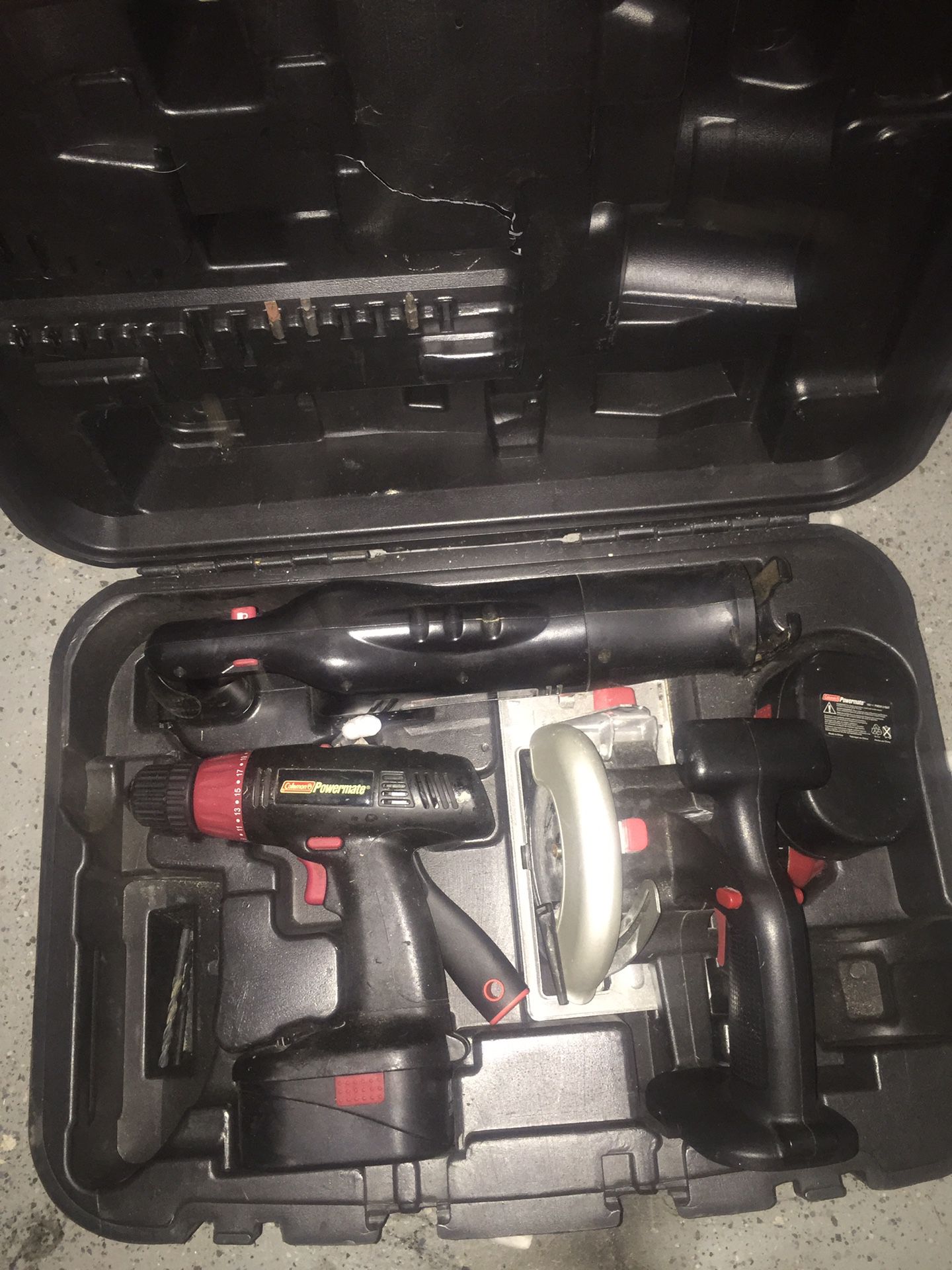 Coleman Power tool set in case