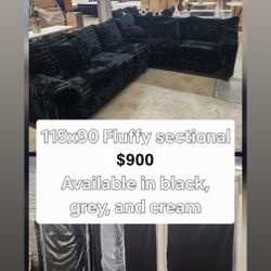 Fluffy sectional 