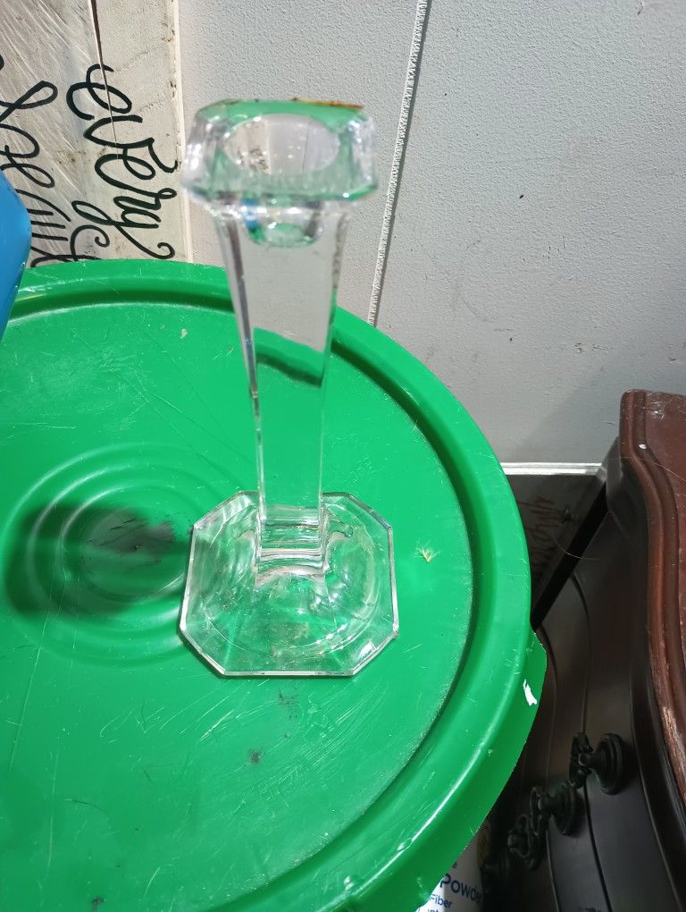 Vintage Glass Candlestick Holder