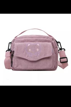 Small Korean Style Corduroy Shoulder Bag