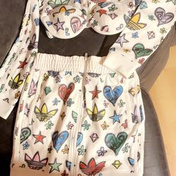 Adidas crop top set