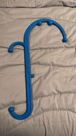 Blue self-massage hook cane