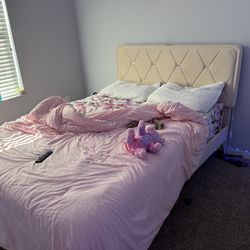 Full size girls LED bed frame