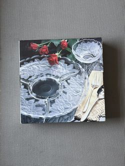 Home Beautiful Large Rose Pearls 14” Crystal Chip and Dip Server