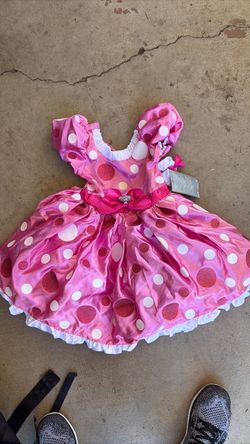 NEW Minnie Mouse Girls Costume Dress Pink Polka Dot $30 OBO