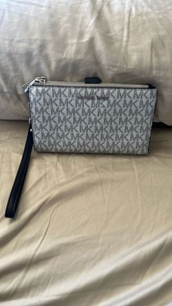 Michael Kors MK Jet Set Travel Double Zip Phone Case Card Holder Wristlet Wallet