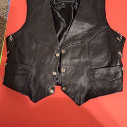 Ladies Unik Leather Apparel Biker Vest Size XXL-$45.00