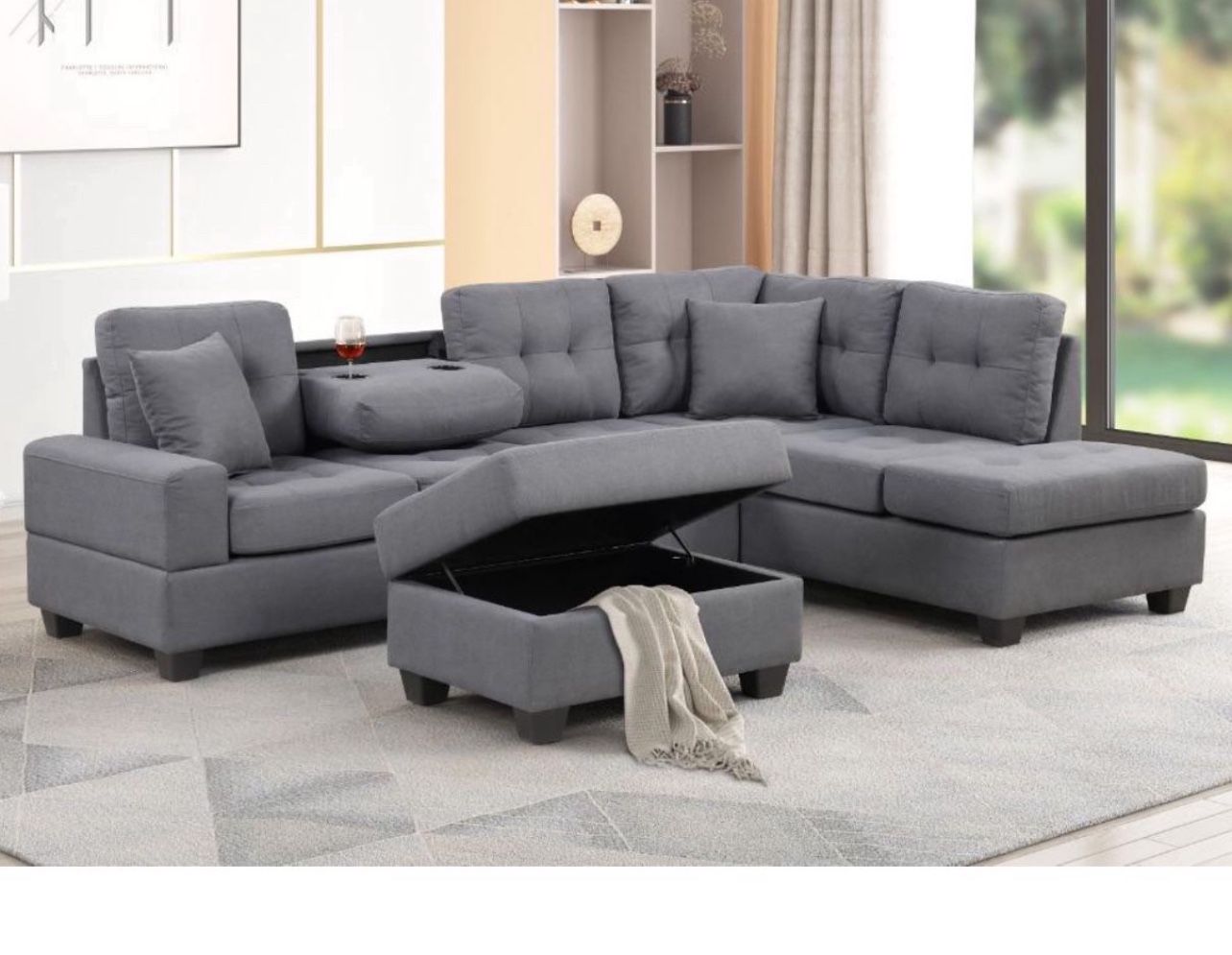 $399 Sectional With Ottoman Brand New 
