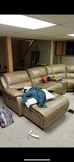 Power Reclining Sectional Couch
