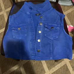 Dark Blue Jean Short Jacket