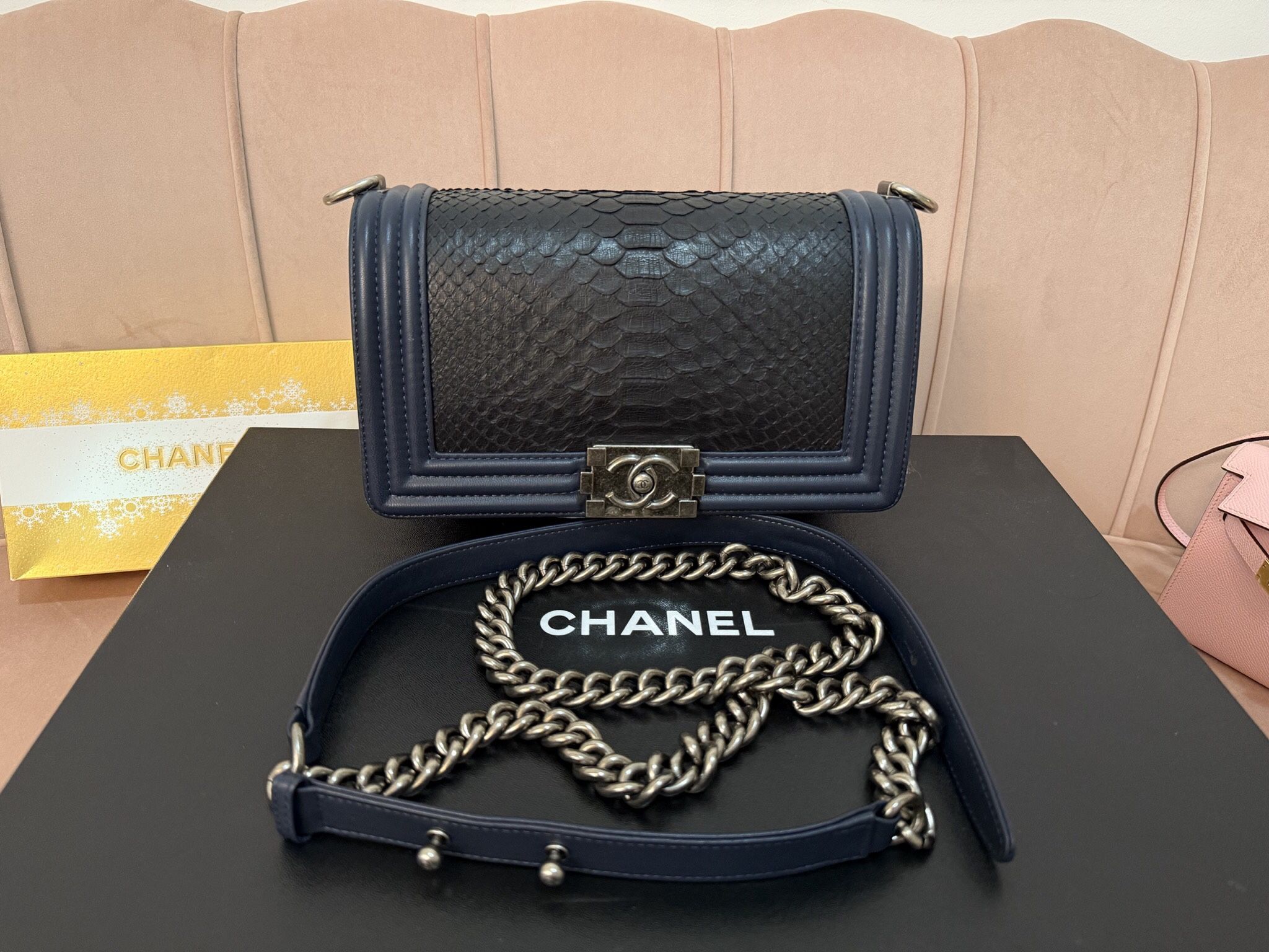 CHANEL LeBoy Python