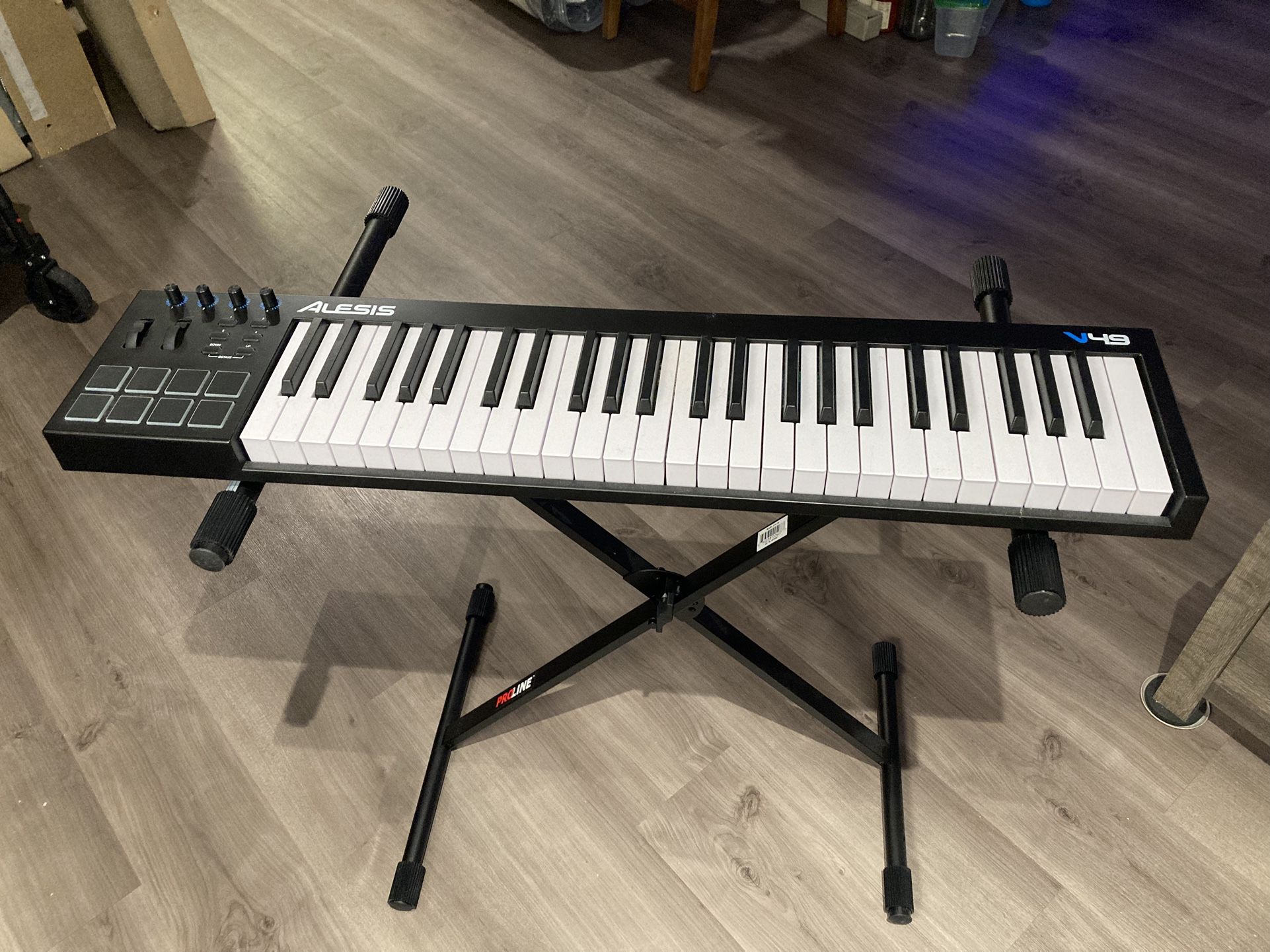 Alesis V49 MIDI Keyboard Controller + Proline Keyboard Stand