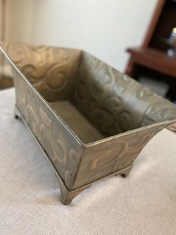 Decorative Metal Container 16"L x 11"W x 8 1/2"H