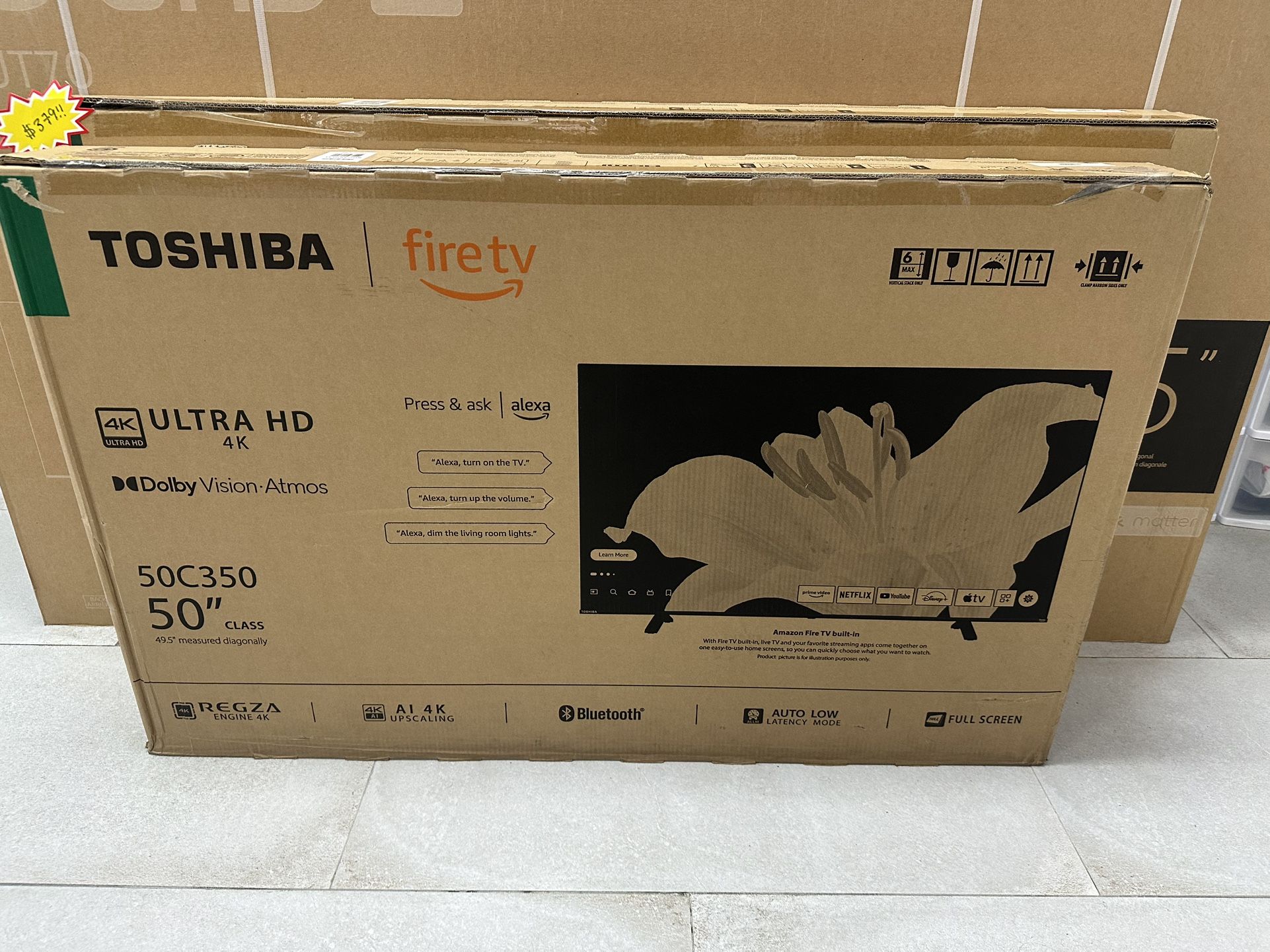 Toshiba 50” 4K Fire TV! $349 Cash Or Card! Finance Available!