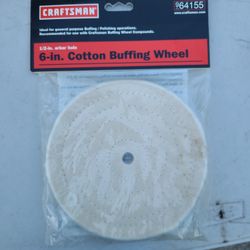 6" Cotton Buffing Wheel 1/2" Arbor Wheel