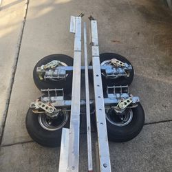COLLINS WHEEL DOLLIES LIKE NEW 2 SETS $1800 ASET OF $3500 FOR BOTH