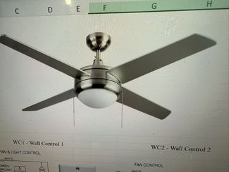 52 Inch Satin Nickel On Satin Nickel Ceiling Fan