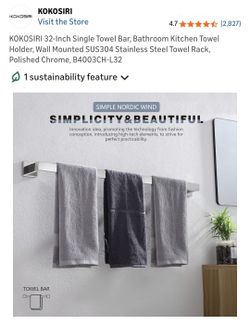 KOKOSIRI 32-Inch Single Towel Bar