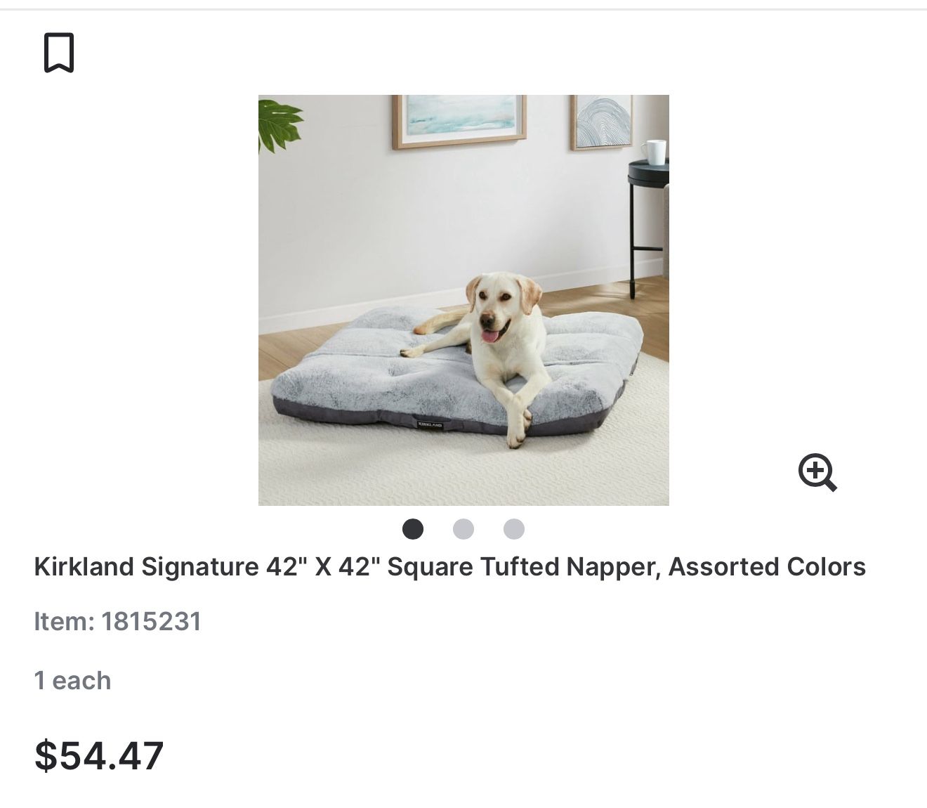 Kirkland Signature 42" X 42" Square Tufted Napper