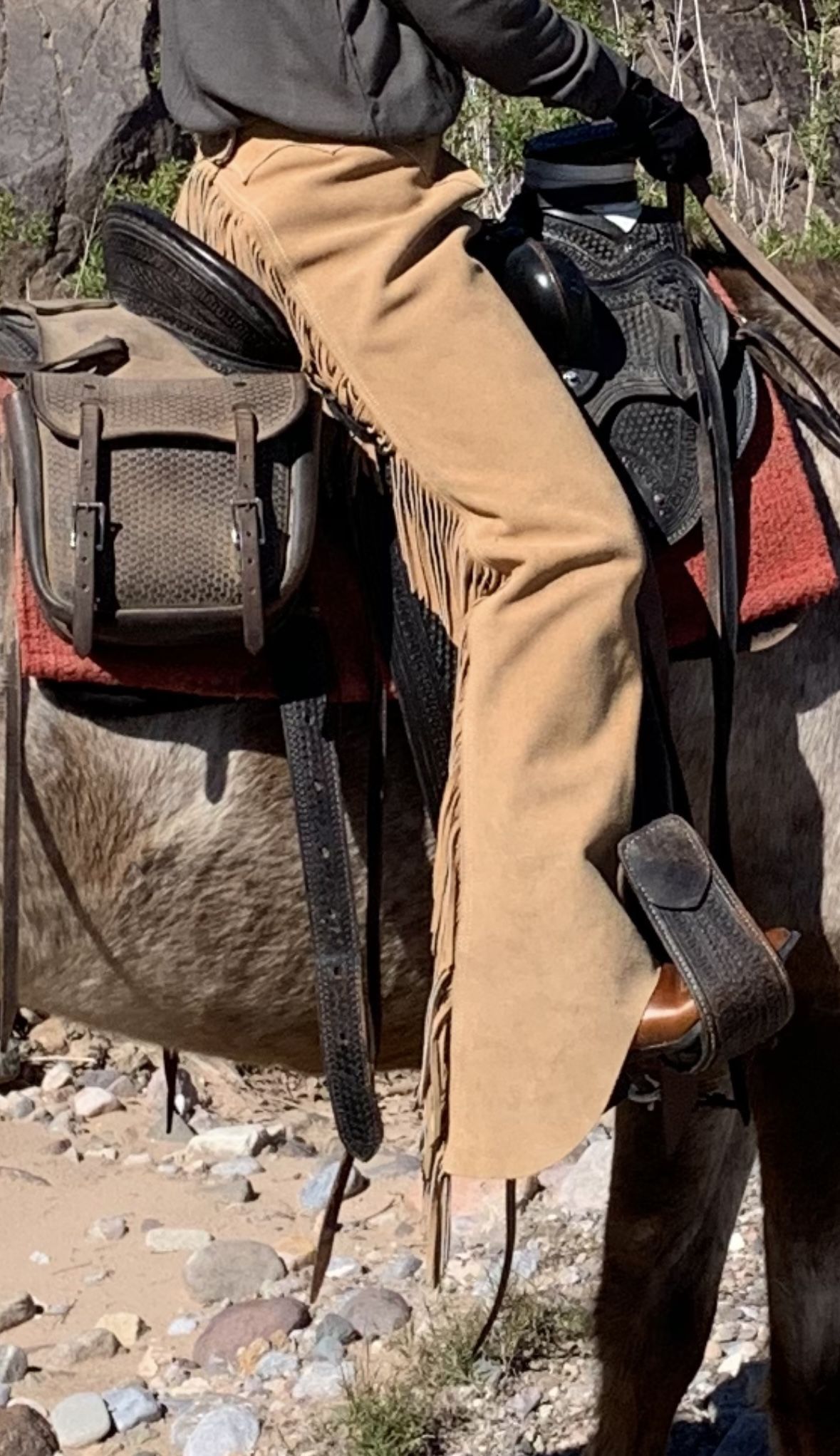 Rod’s Suede chaps fringed - size S