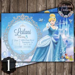 Cinderella Birthday Party Invitations 